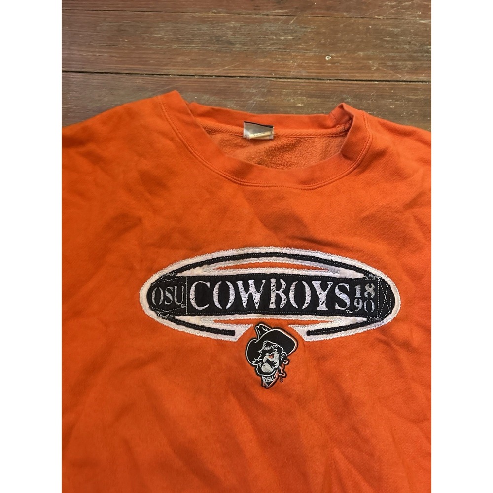 Vintage Oklahoma State OSU Cowboys Embroidered Crewneck Sweatshirt XXL